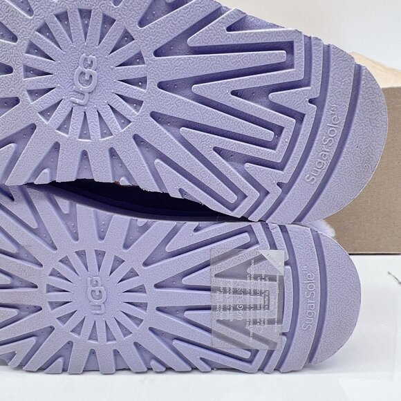 UGG Disquette Genuine Shearling Platform Fur Slide Slipper Sage Blossom Wms US 7 - Picture 13 of 13